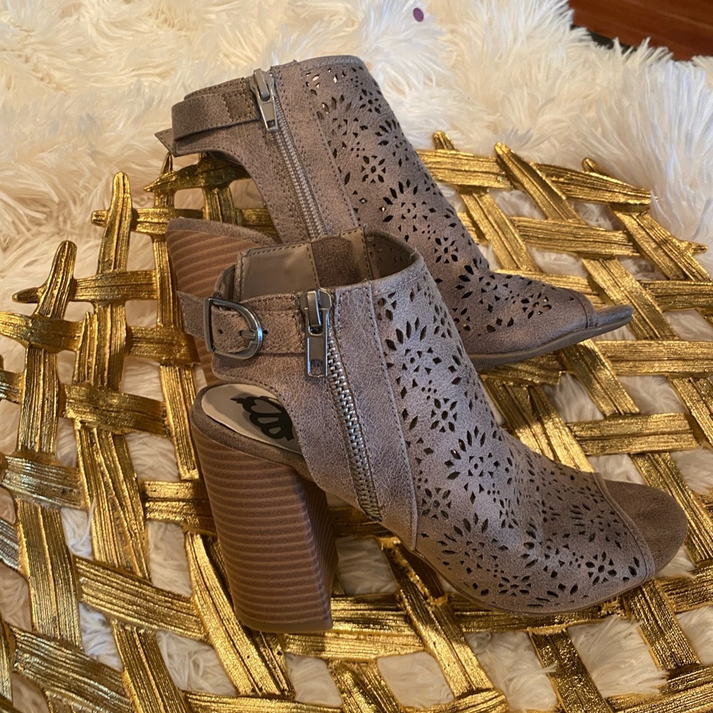 Fergie Ankle Booties with Perforated Design